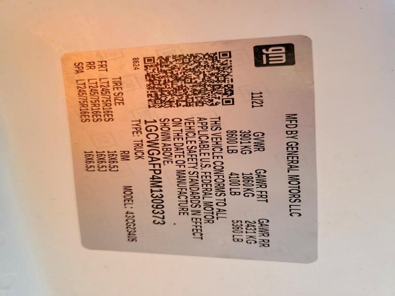 2021 Chevrolet Express G2500