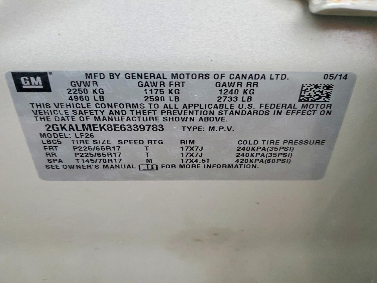 2014 GMC Terrain sle