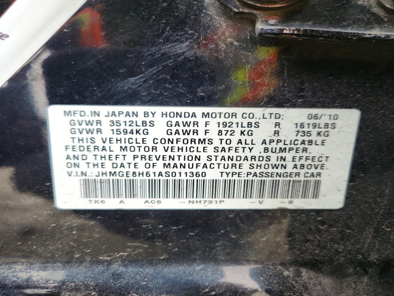 2010 Honda Fit Sport