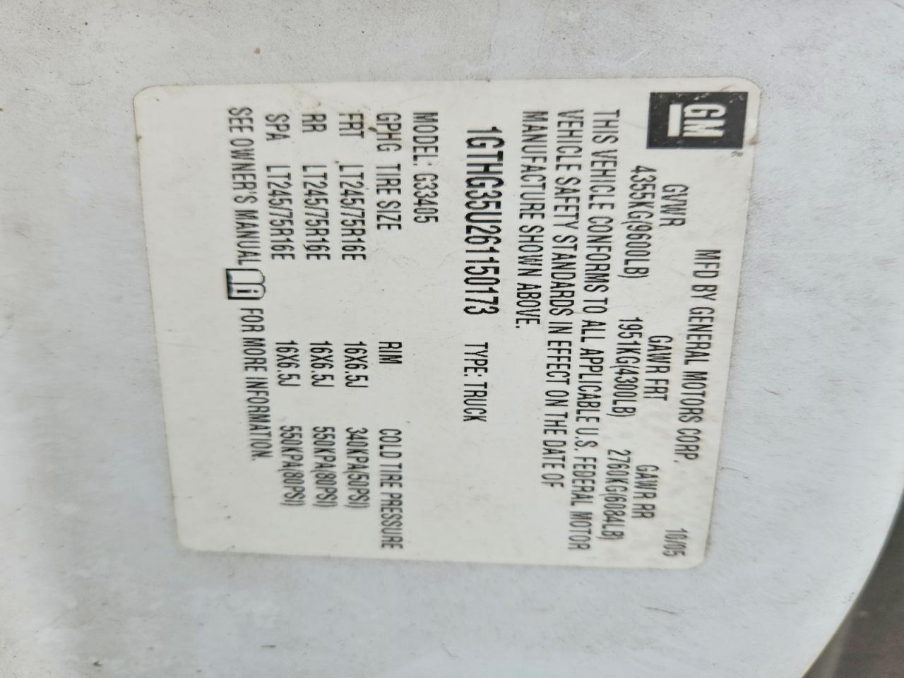 2006 GMC Savana G3500