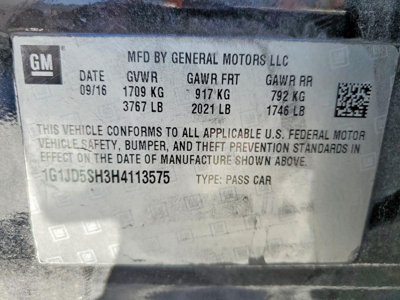 2017 Chevrolet Sonic lt