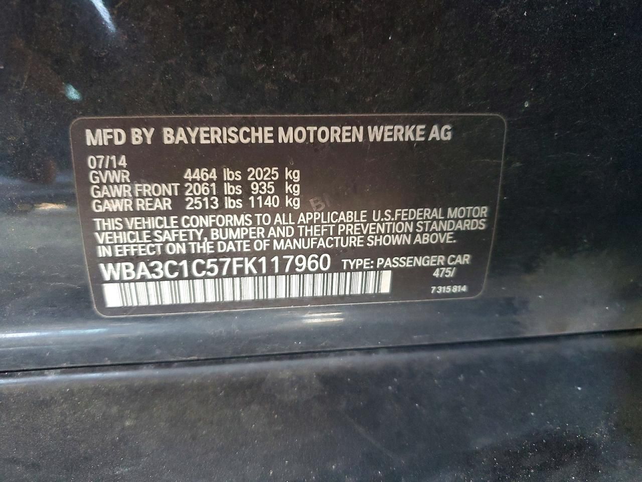 2015 BMW 328 i Sulev