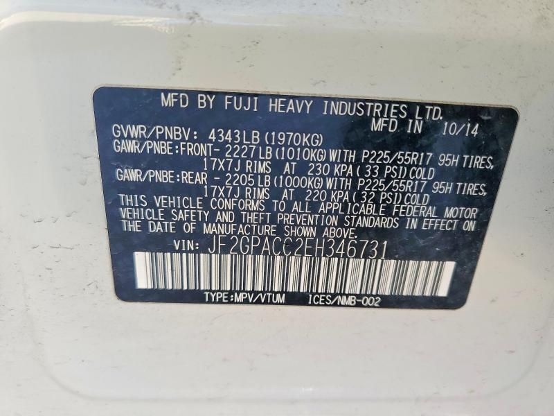 2014 Subaru Xv Crosstrek 2.0 Premium