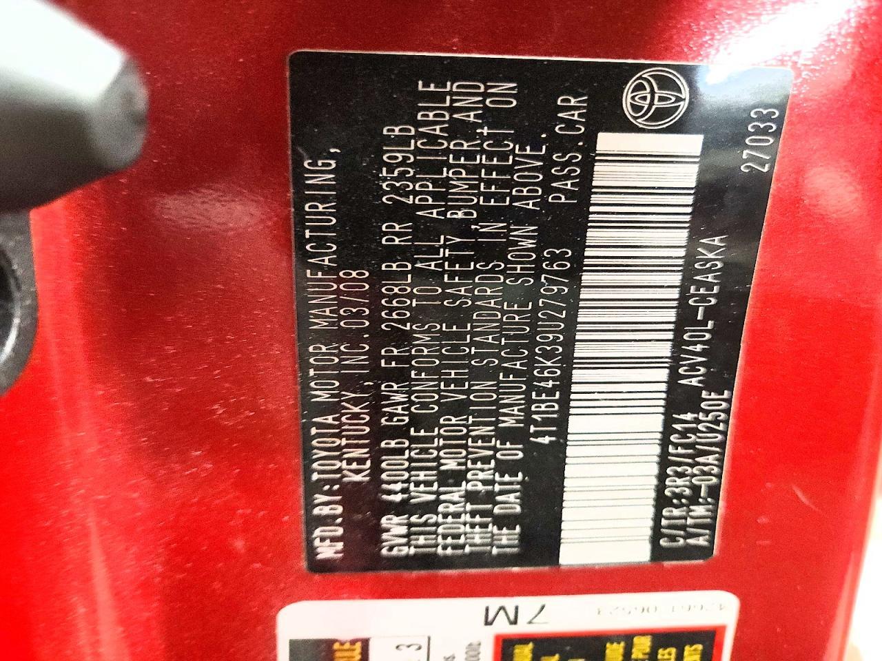 2009 Toyota Camry Base