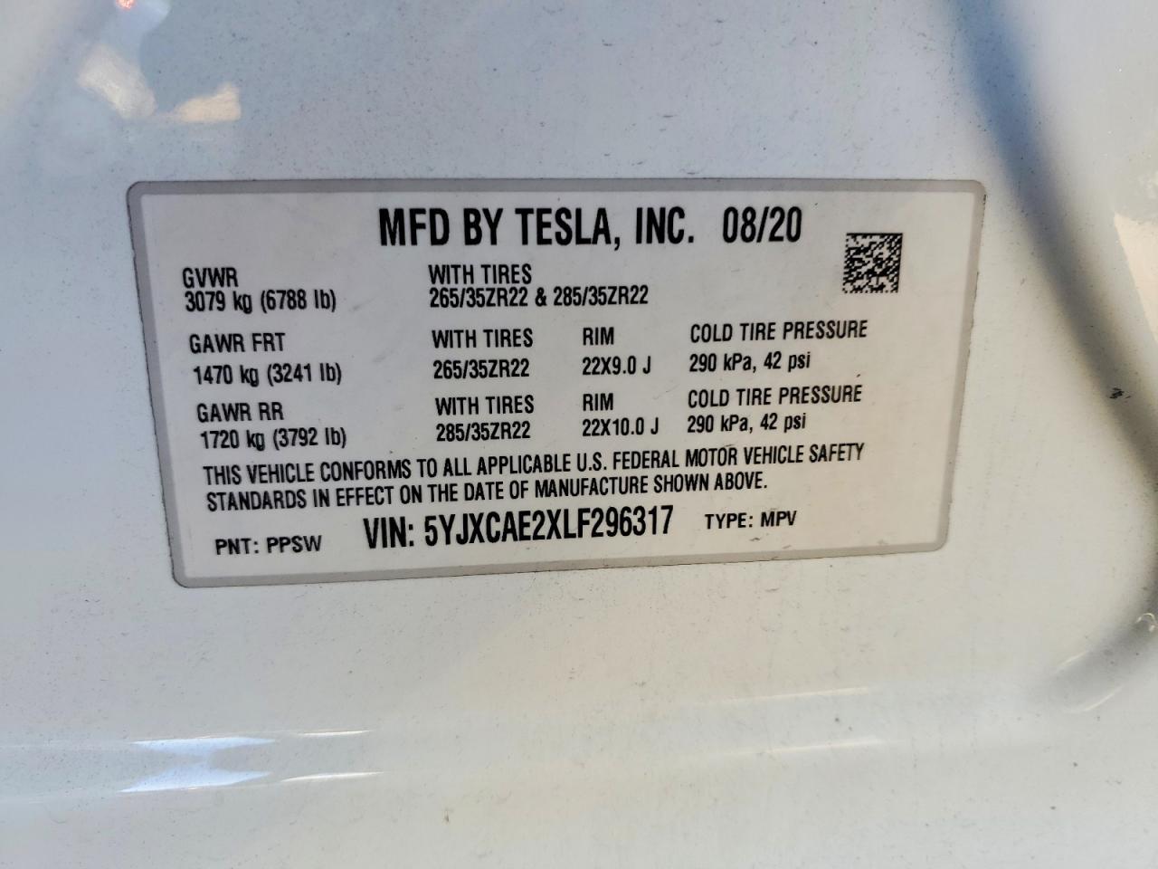 2020 Tesla Model x