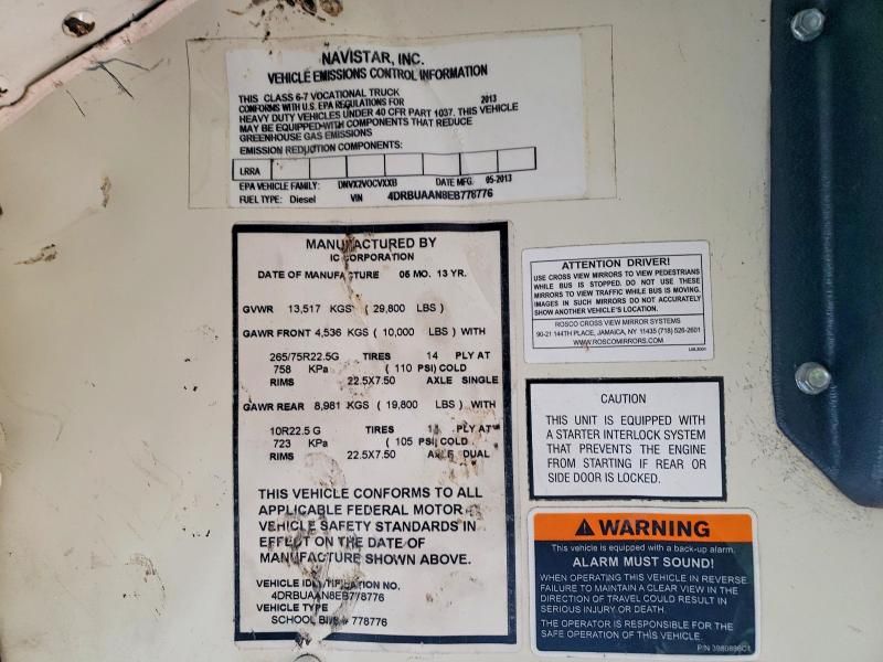 2014 Ic Corporation Ce Series School-school bus