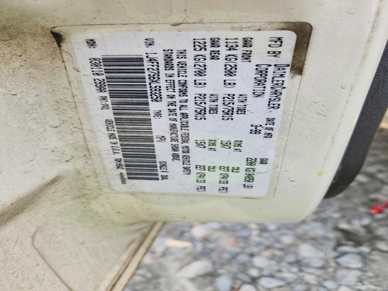 1999 Jeep Cherokee se