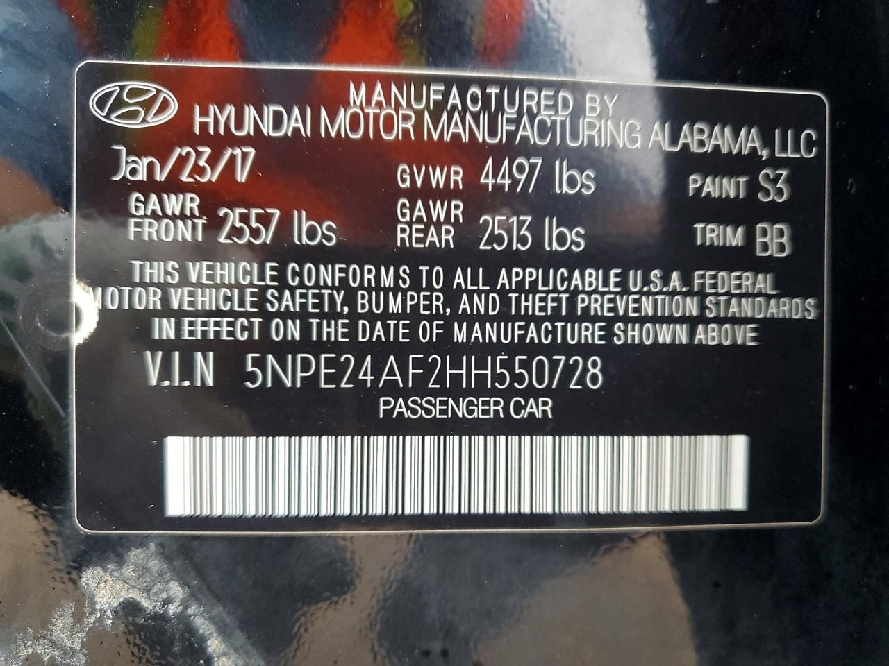 2017 Hyundai Sonata se