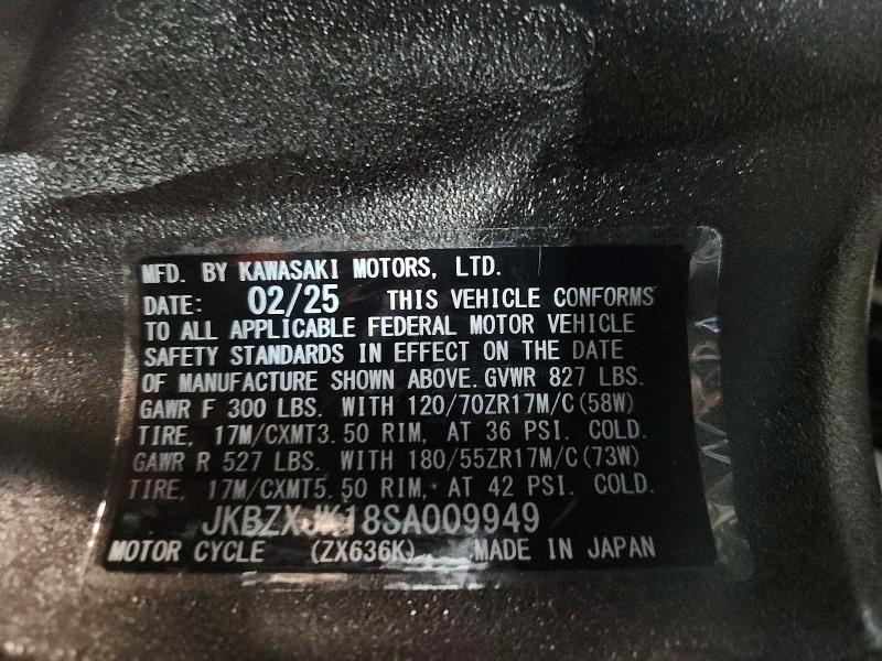 2025 Kawasaki ZX636 K