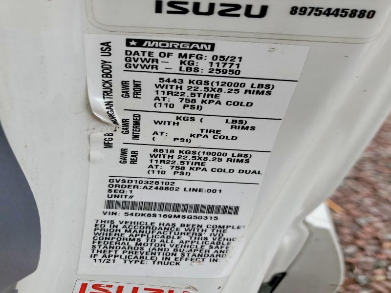2021 Isuzu FTR BOX Truck