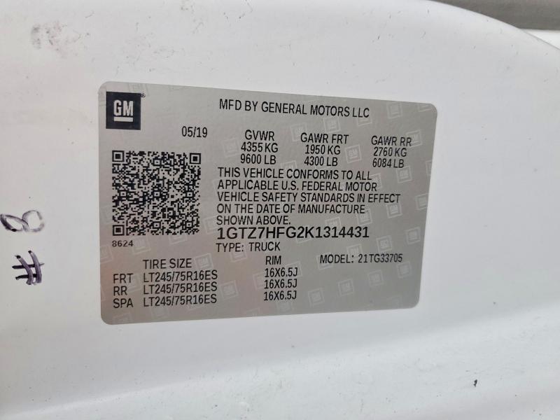 2019 GMC Savana G3500