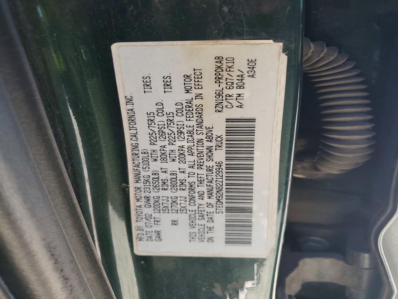 2002 Toyota Tacoma Prerunner