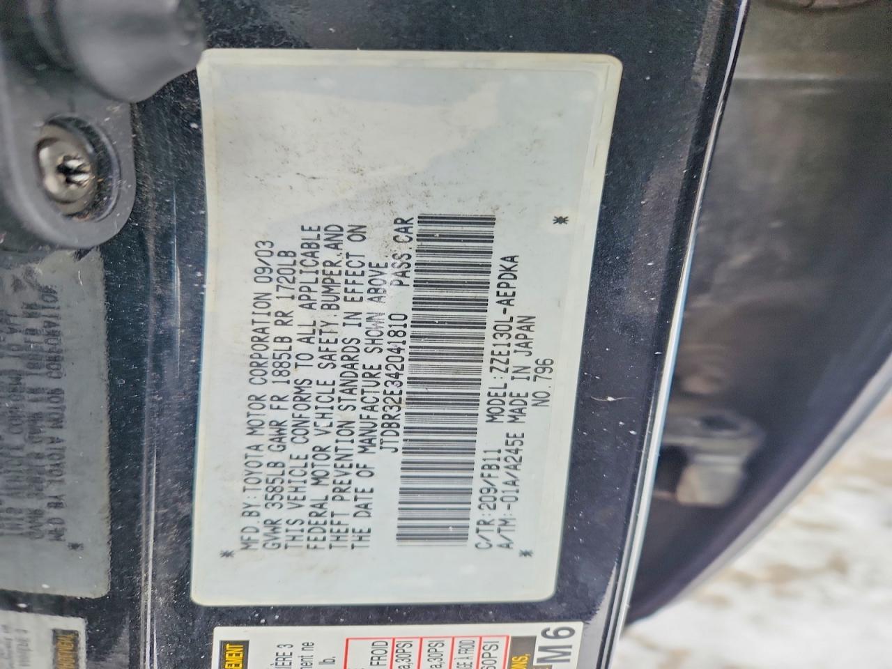2004 Toyota Corolla ce