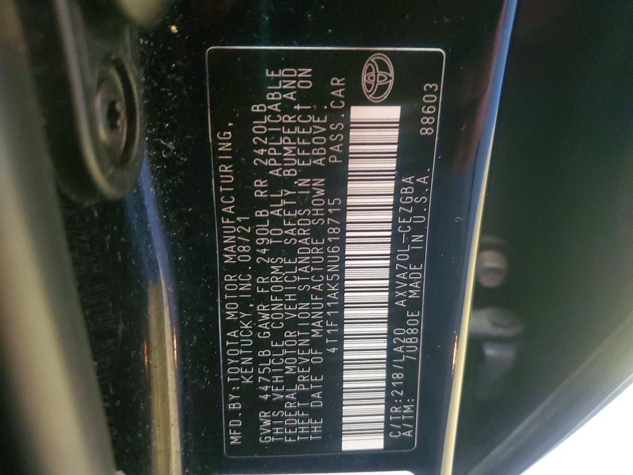 2022 Toyota Camry xle