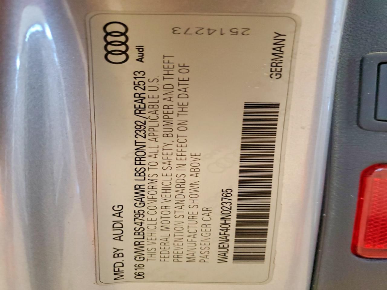 2017 Audi A4 Premium Plus