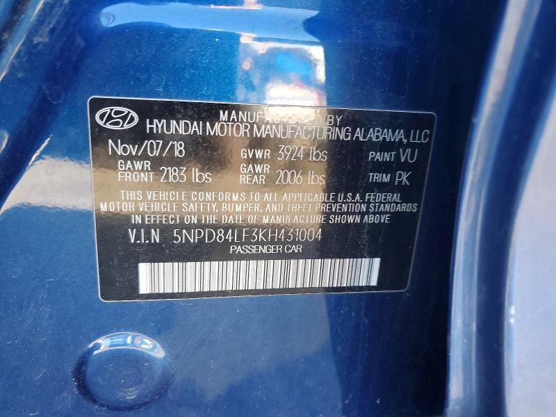 2019 Hyundai Elantra sel