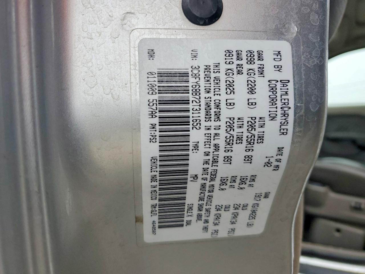 2002 Chrysler Pt Cruiser Limited