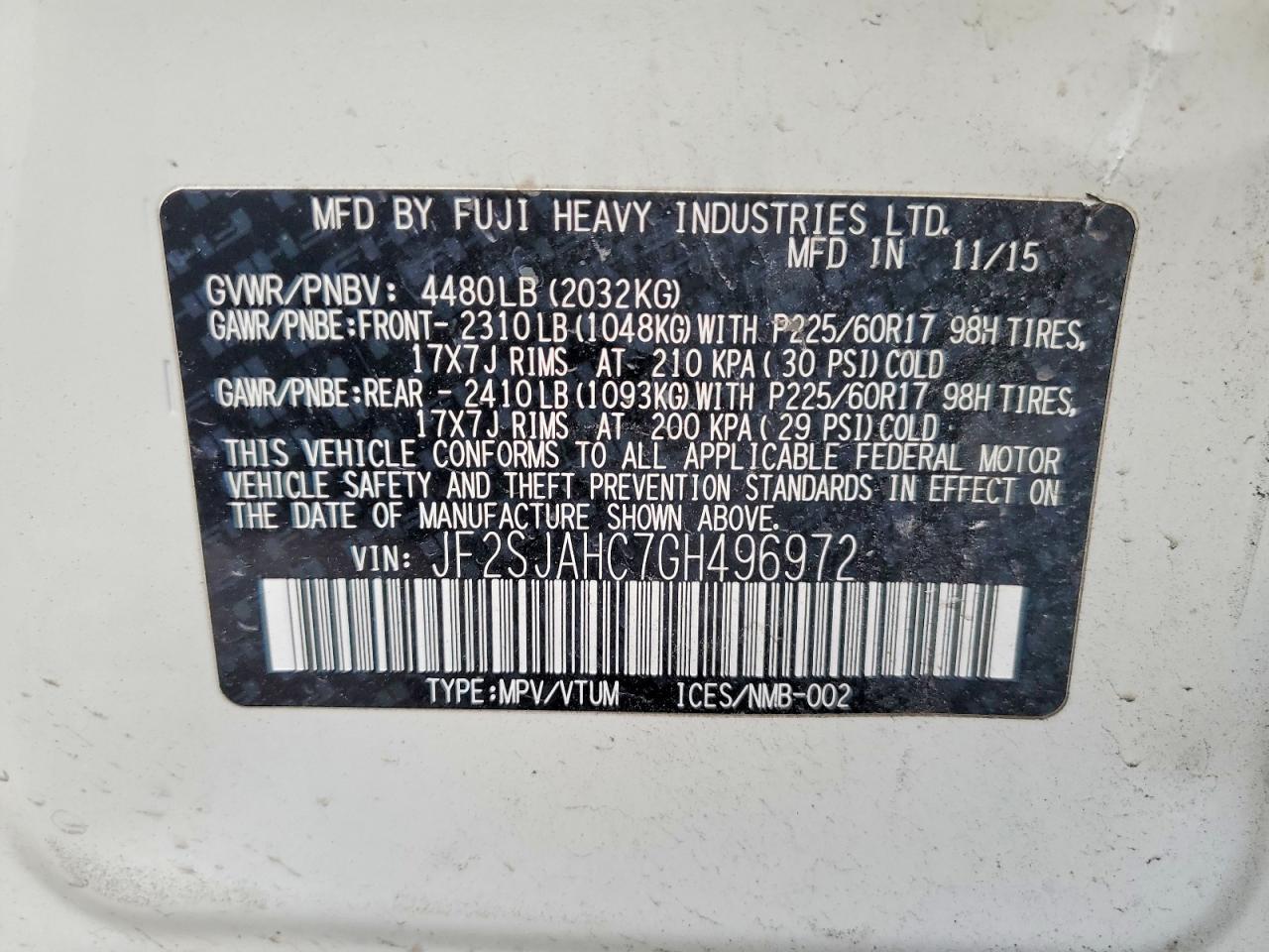 2016 Subaru Forester 2.5i Limited