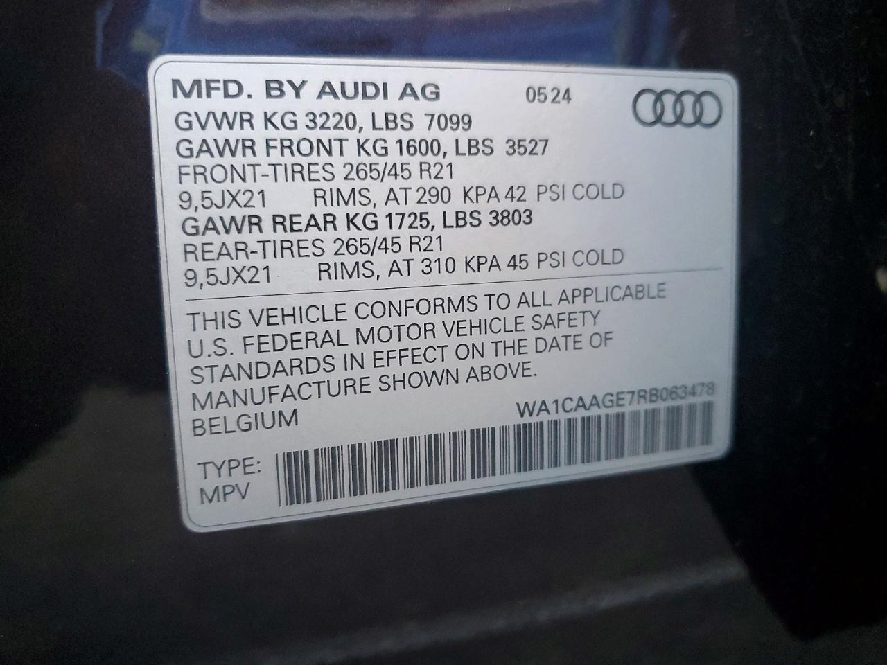 2024 Audi Q8 E-tron Sportback Premium Plus