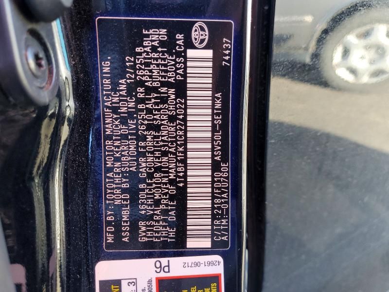 2012 Toyota Camry Base