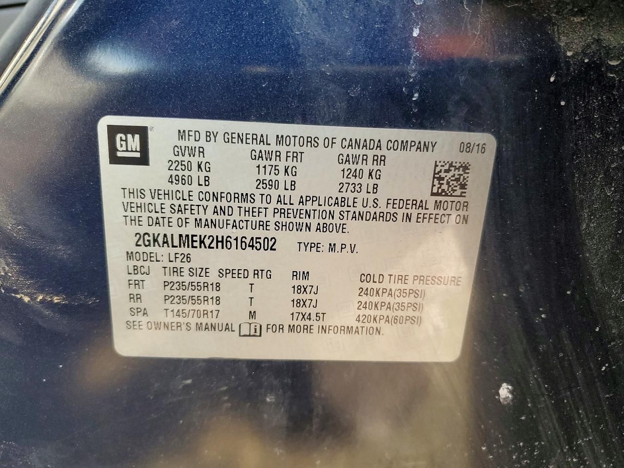 2017 GMC Terrain sle