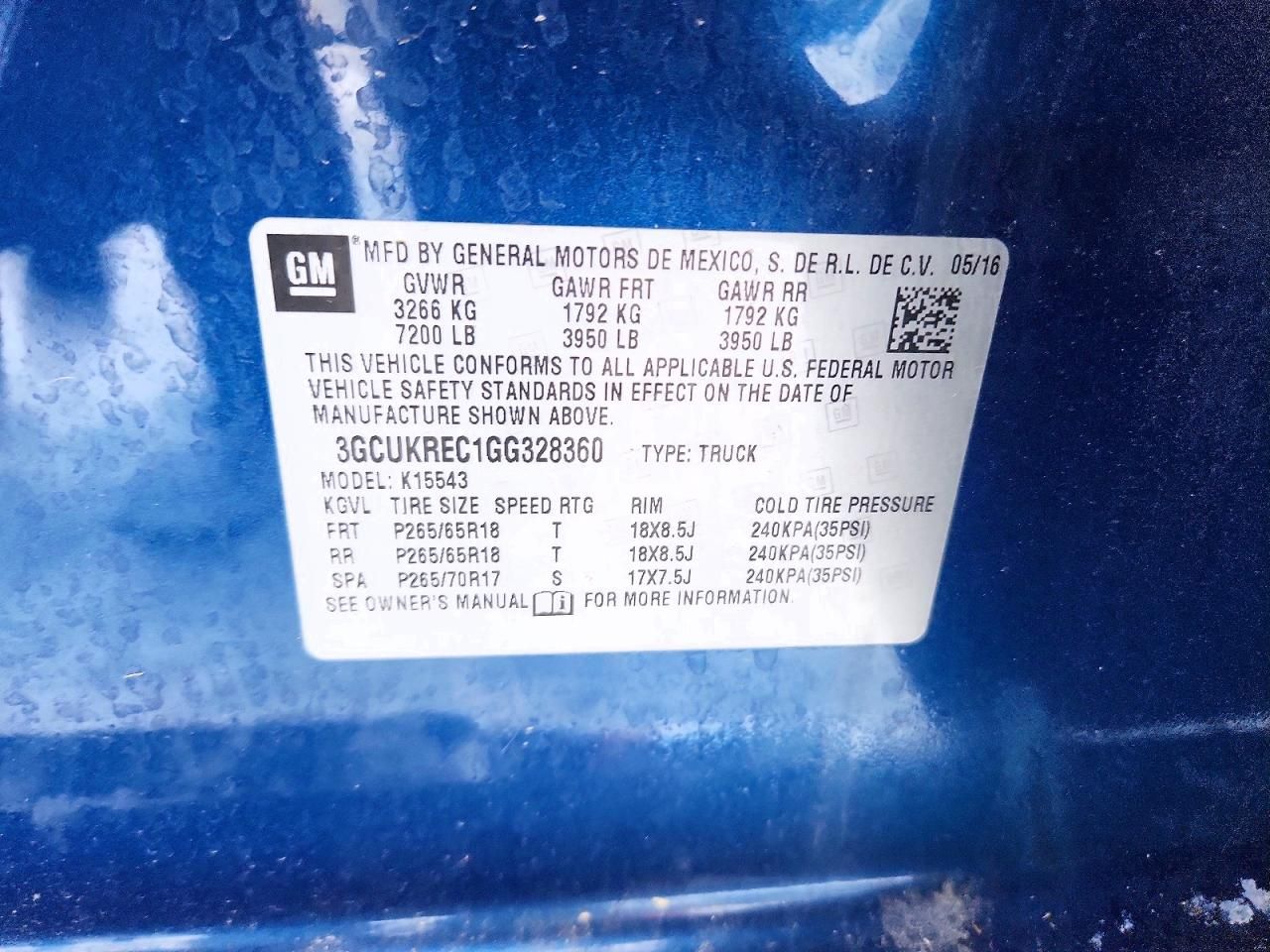 2016 Chevrolet Silverado K1500 LT