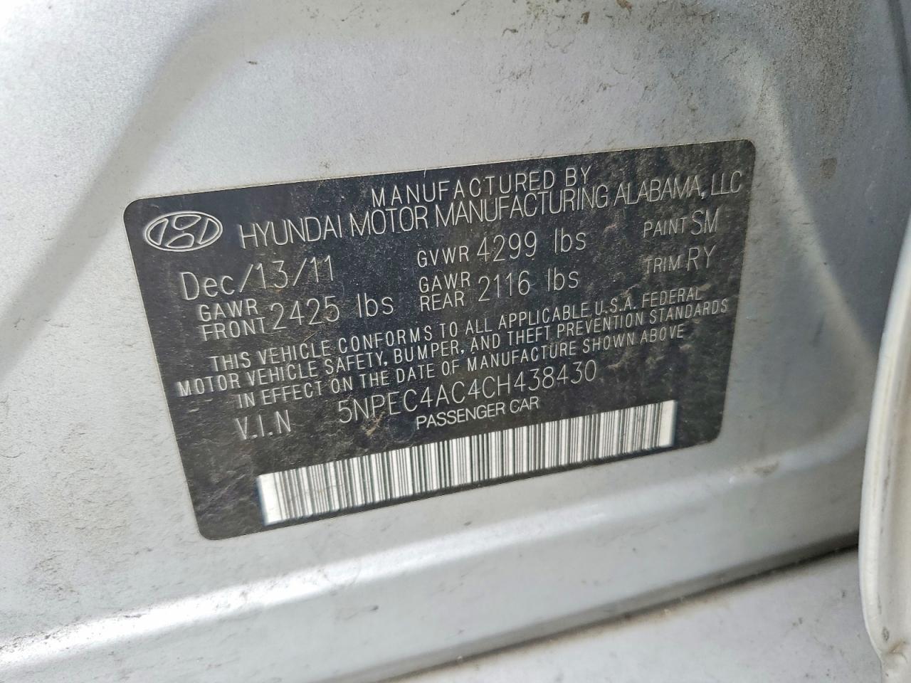 2012 Hyundai Sonata se