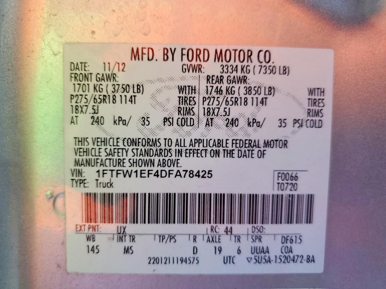 2013 Ford F150 Supercrew