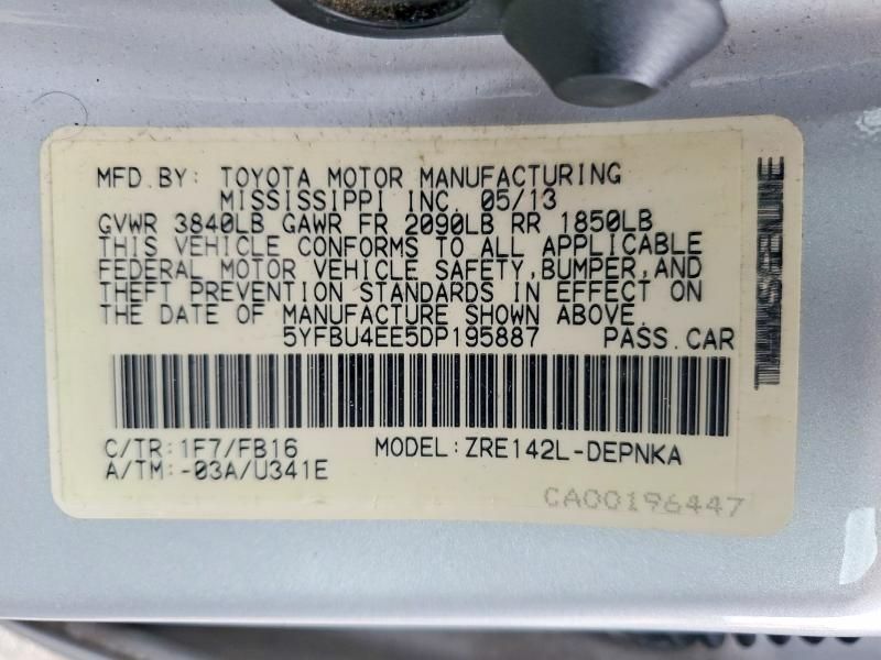 2013 Toyota Corolla Base