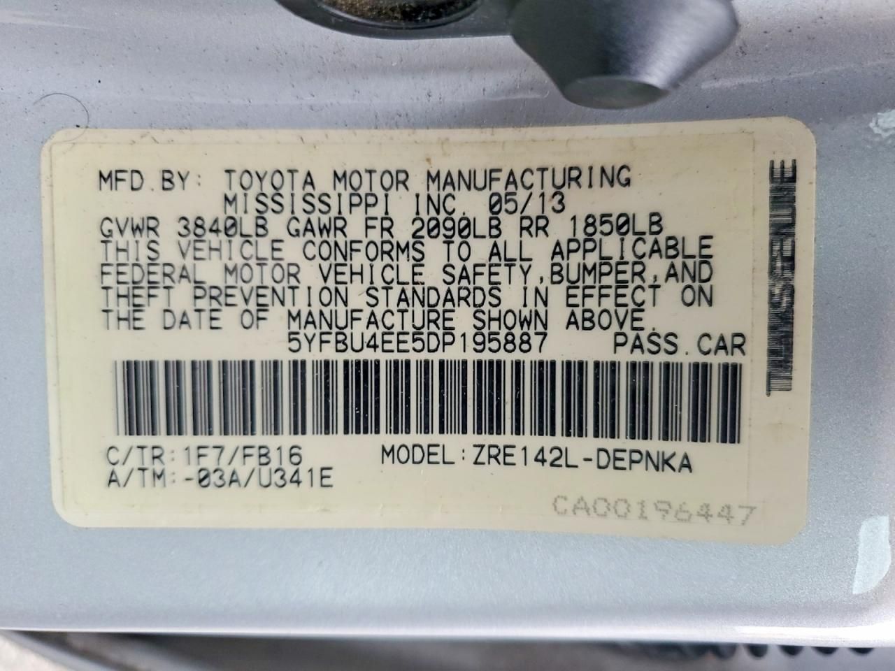 2013 Toyota Corolla Base