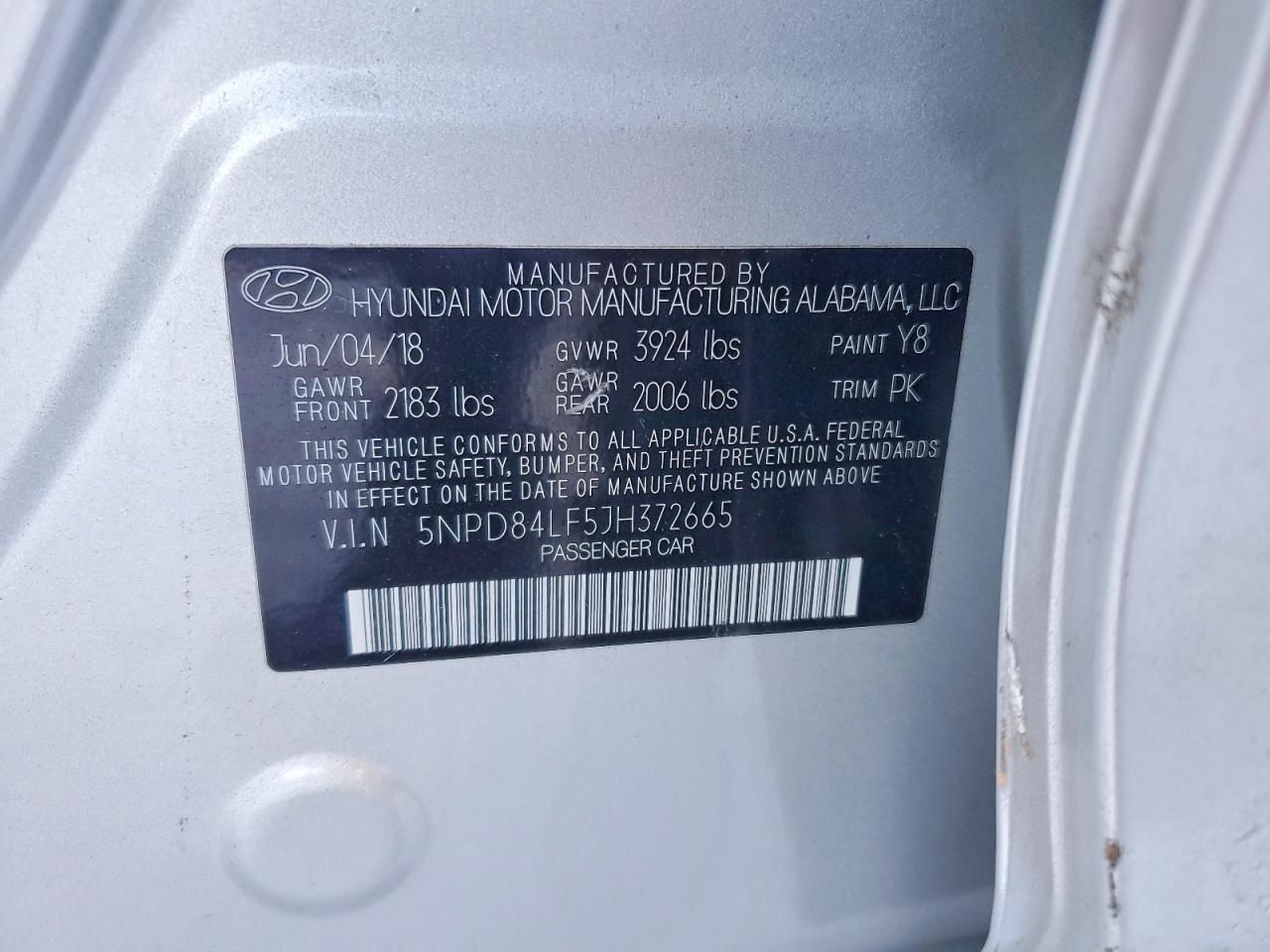 2018 Hyundai Elantra sel