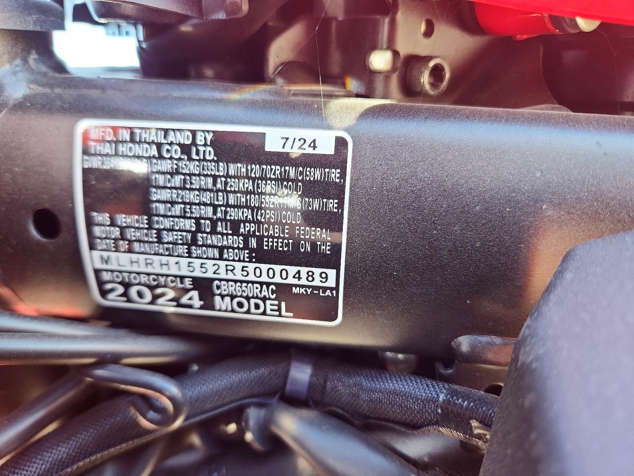 2024 Honda CBR650 R