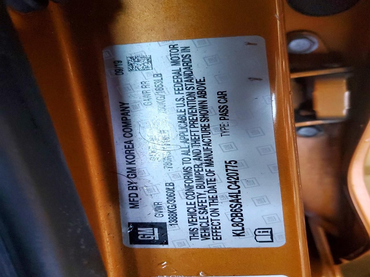 2020 Chev Spark ls W/continuou