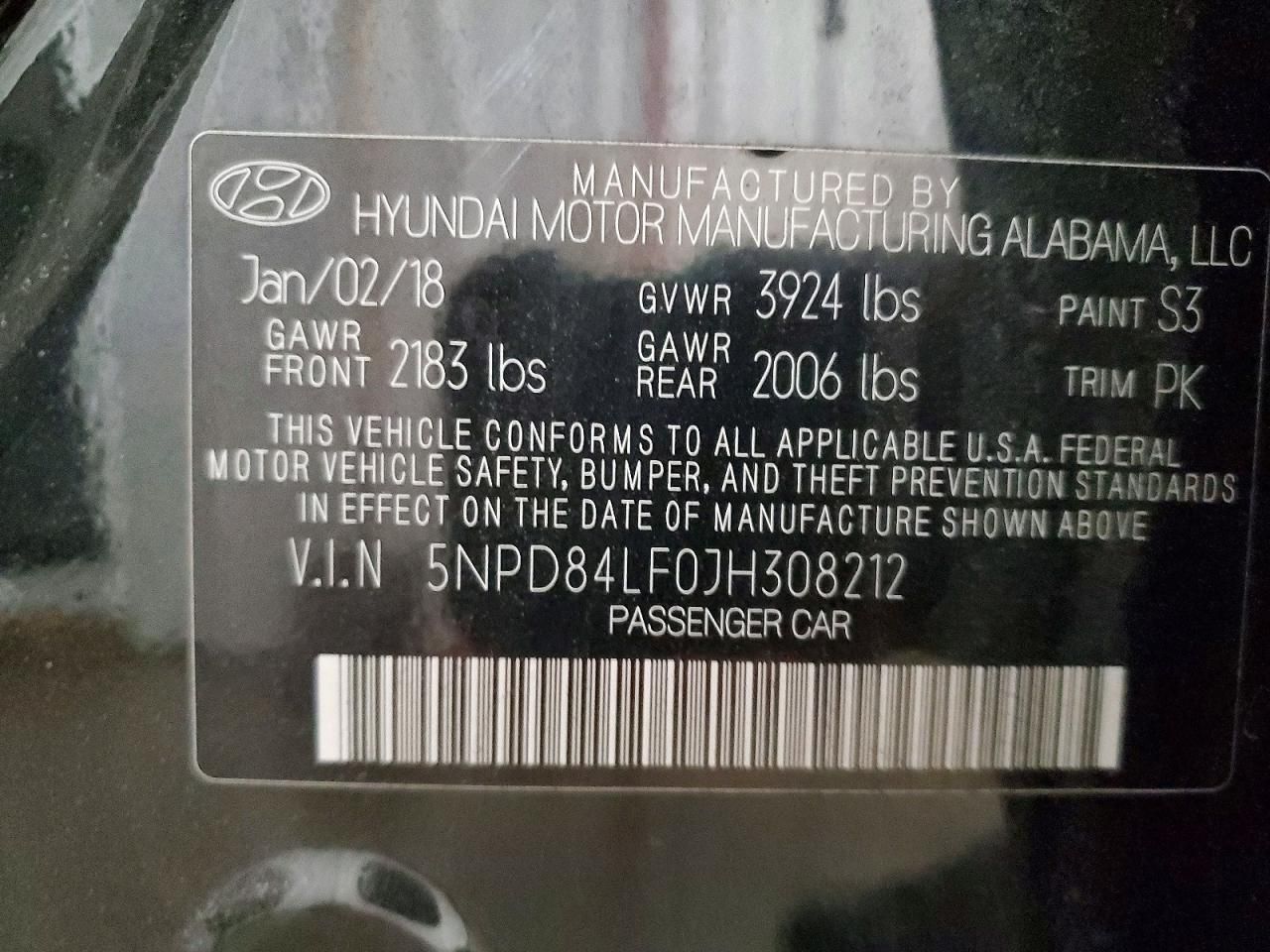 2018 Hyundai Elantra sel