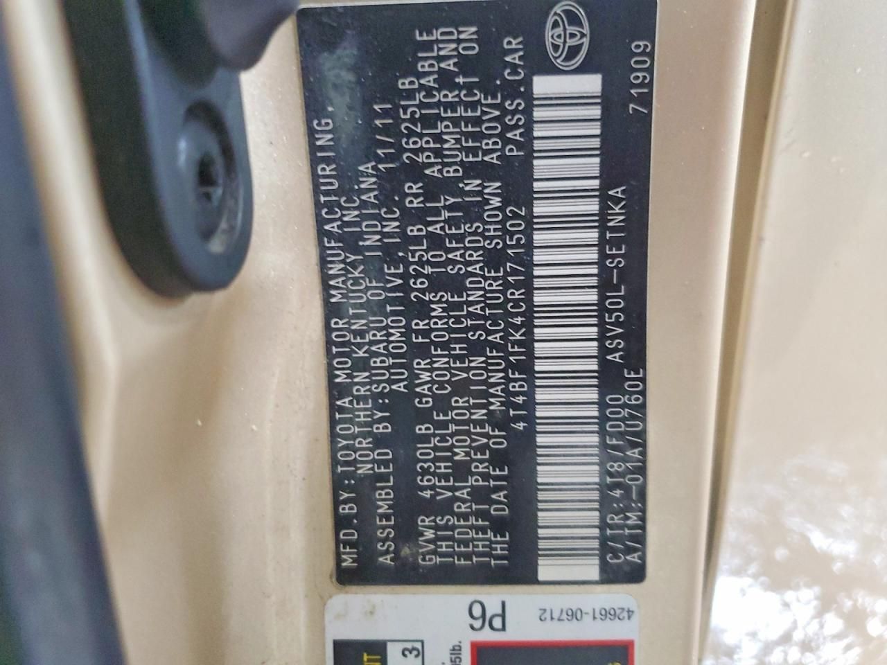 2012 Toyota Camry Base