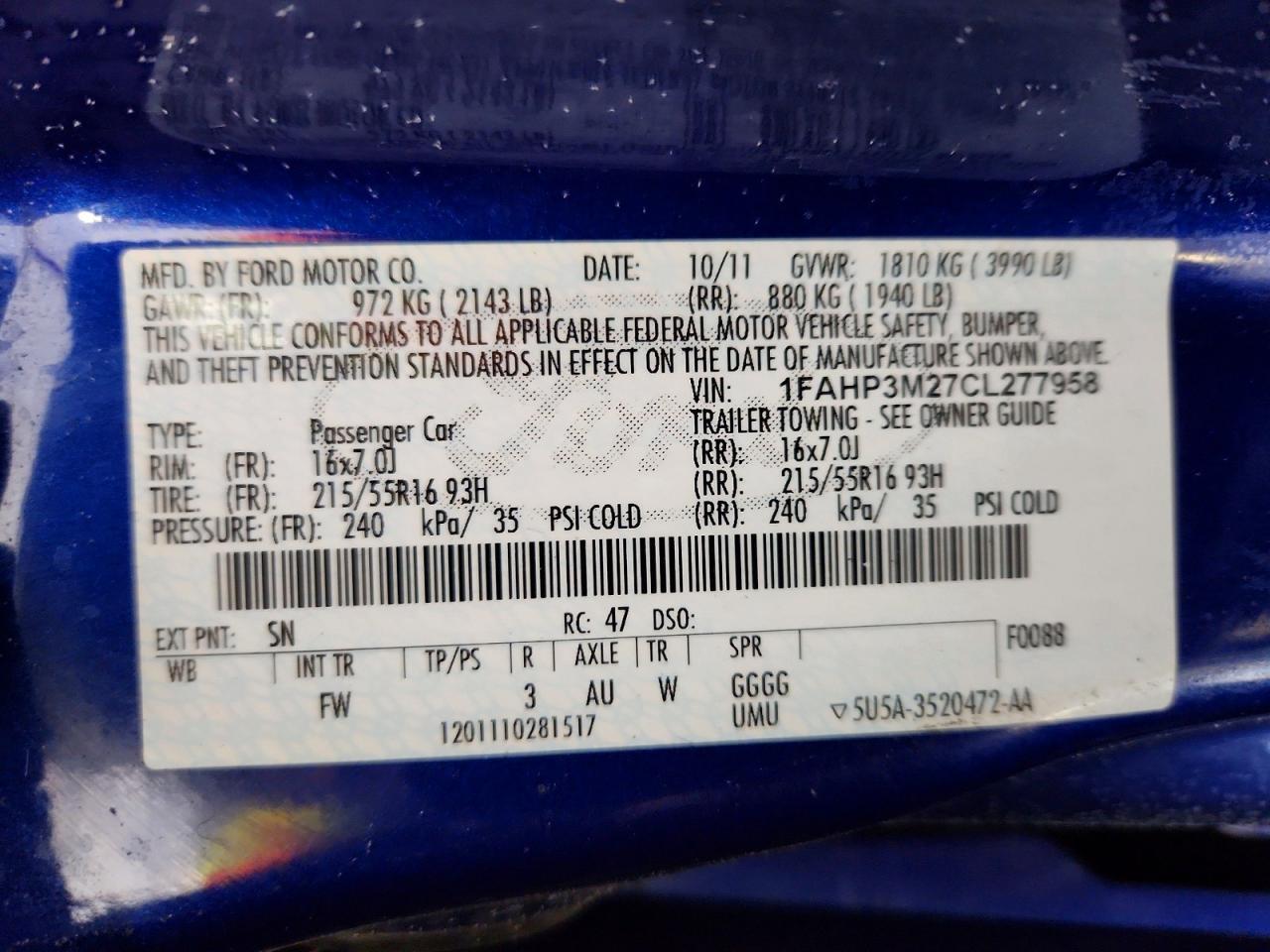 2012 Ford Focus sel