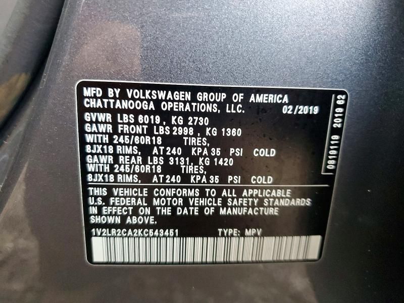 2019 Volkswagen Atlas se