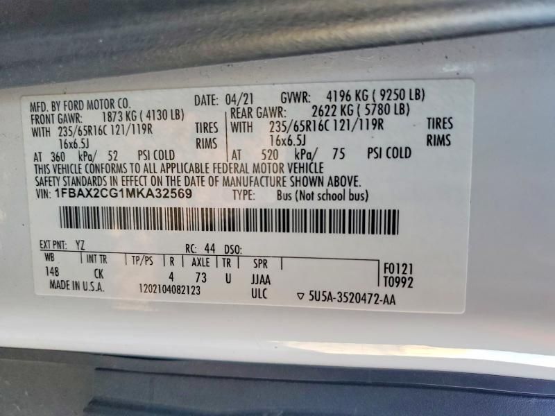 2021 Ford Transit T-350