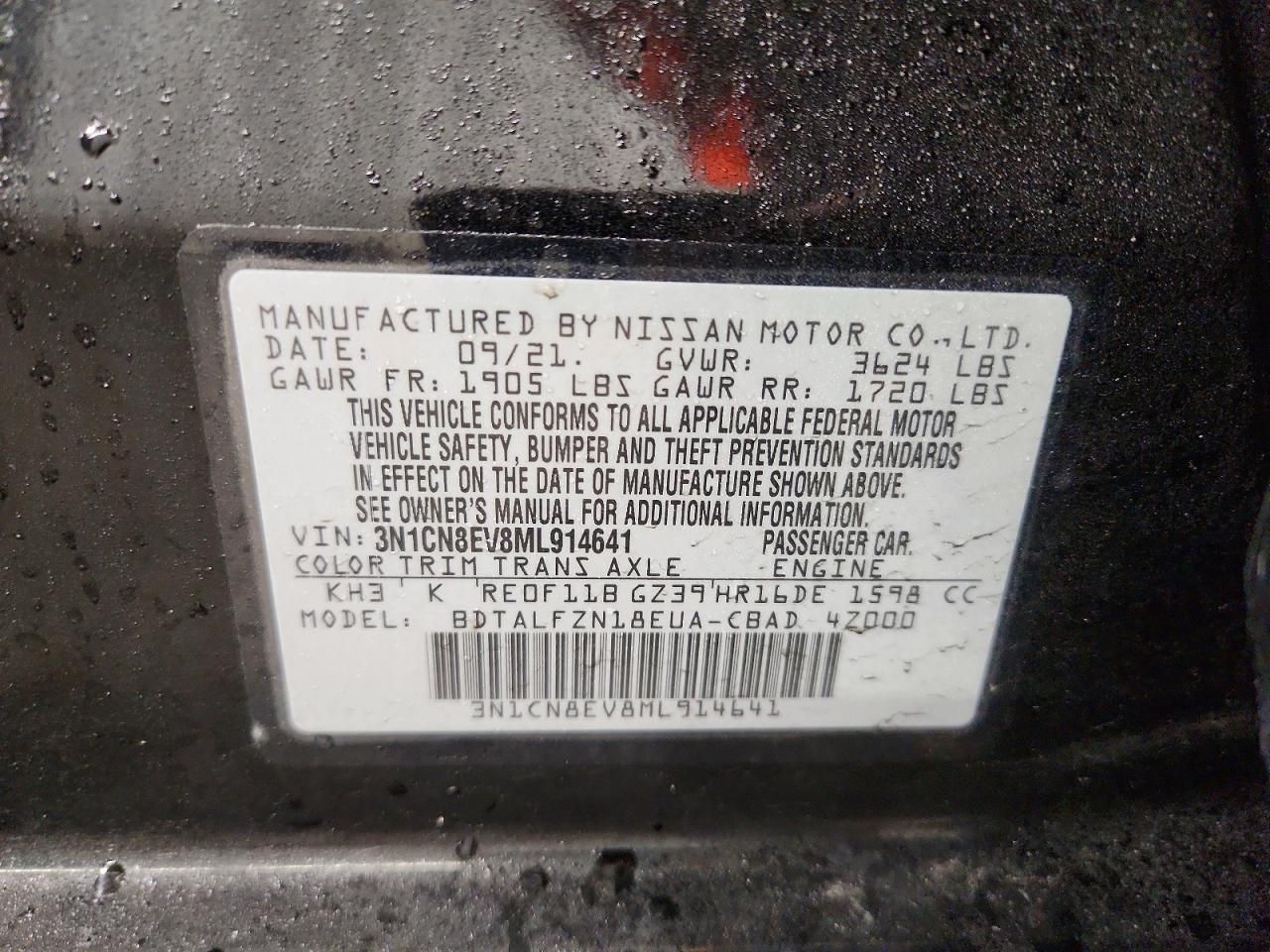 2021 Nissan Versa sv