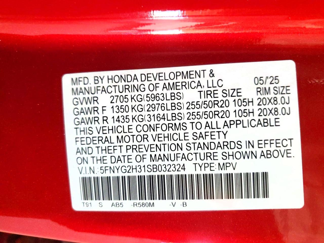 2025 Honda Pilot Sport