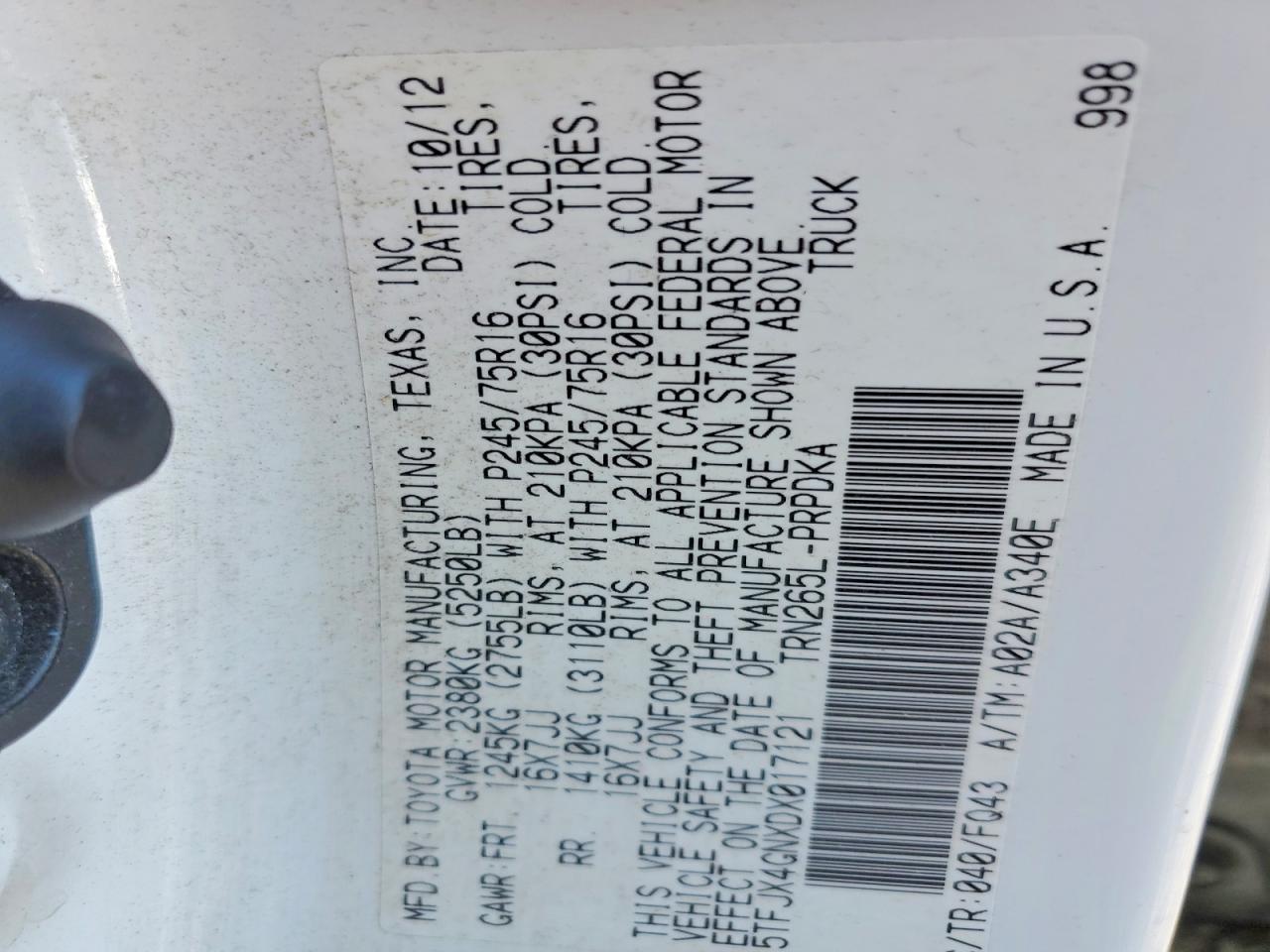 2013 Toyota Tacoma Prerunner