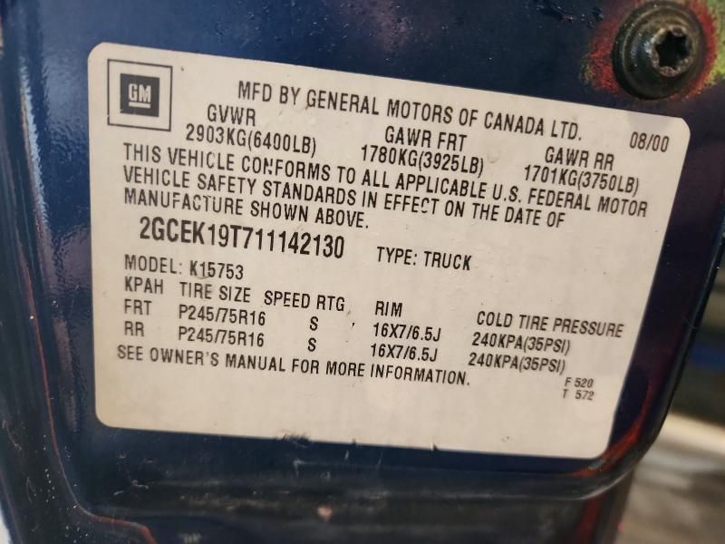 2001 Chevrolet Silverado K1500