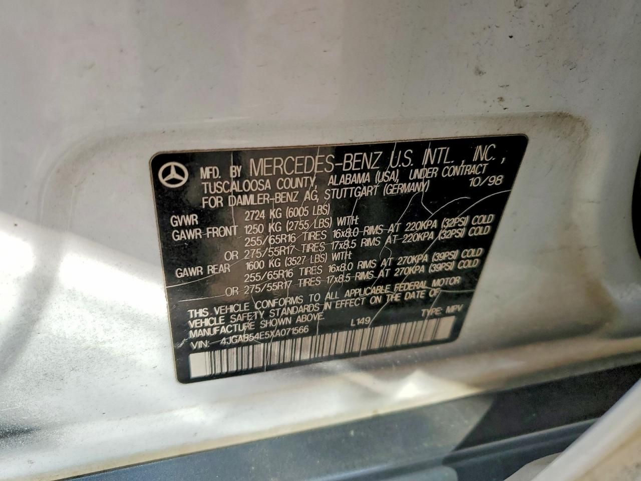 1999 Mercedes-Benz Ml 320