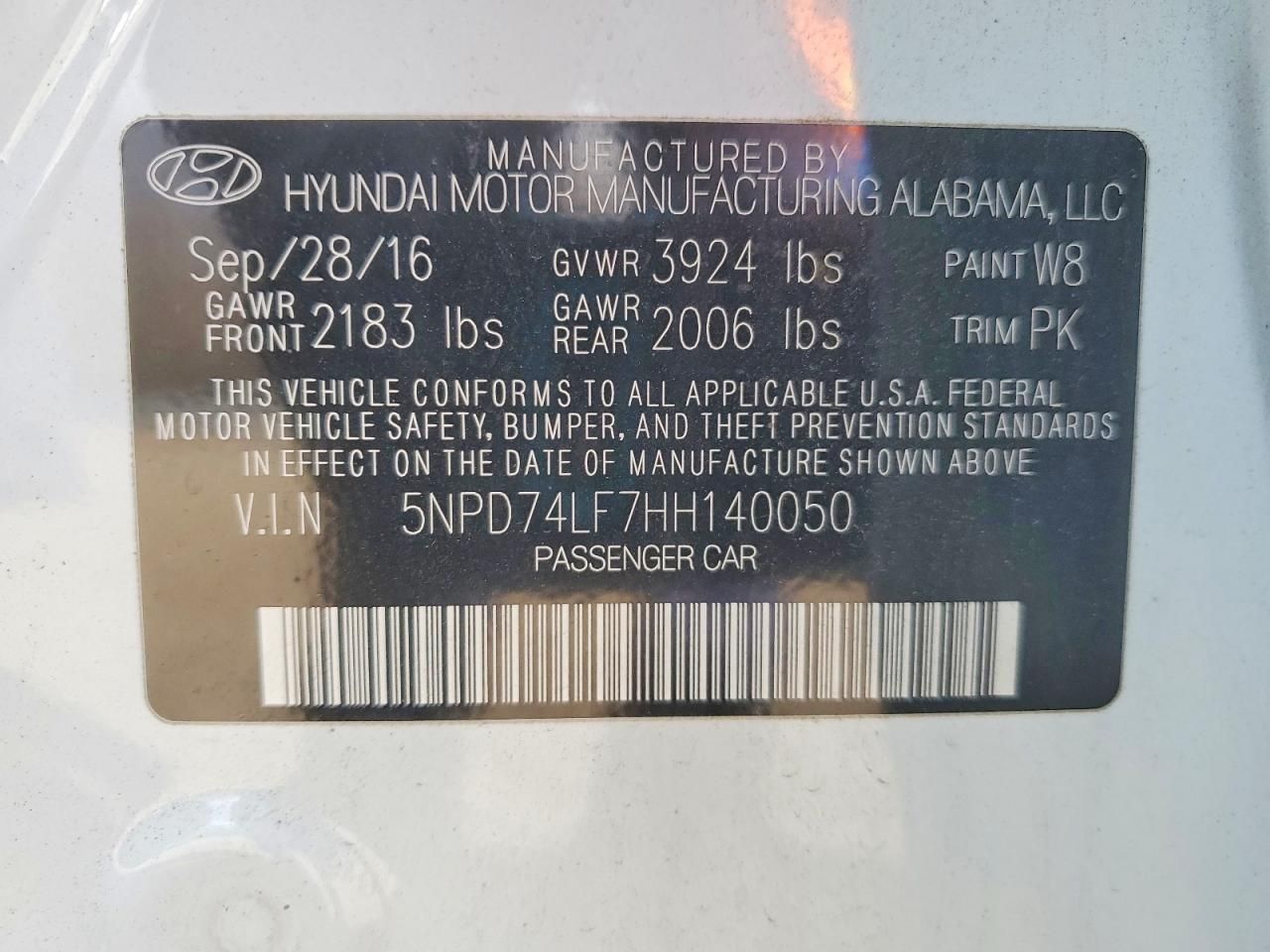 2017 Hyundai Elantra se