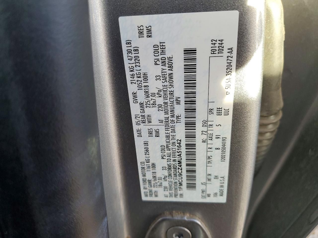 2021 Ford Escape sel