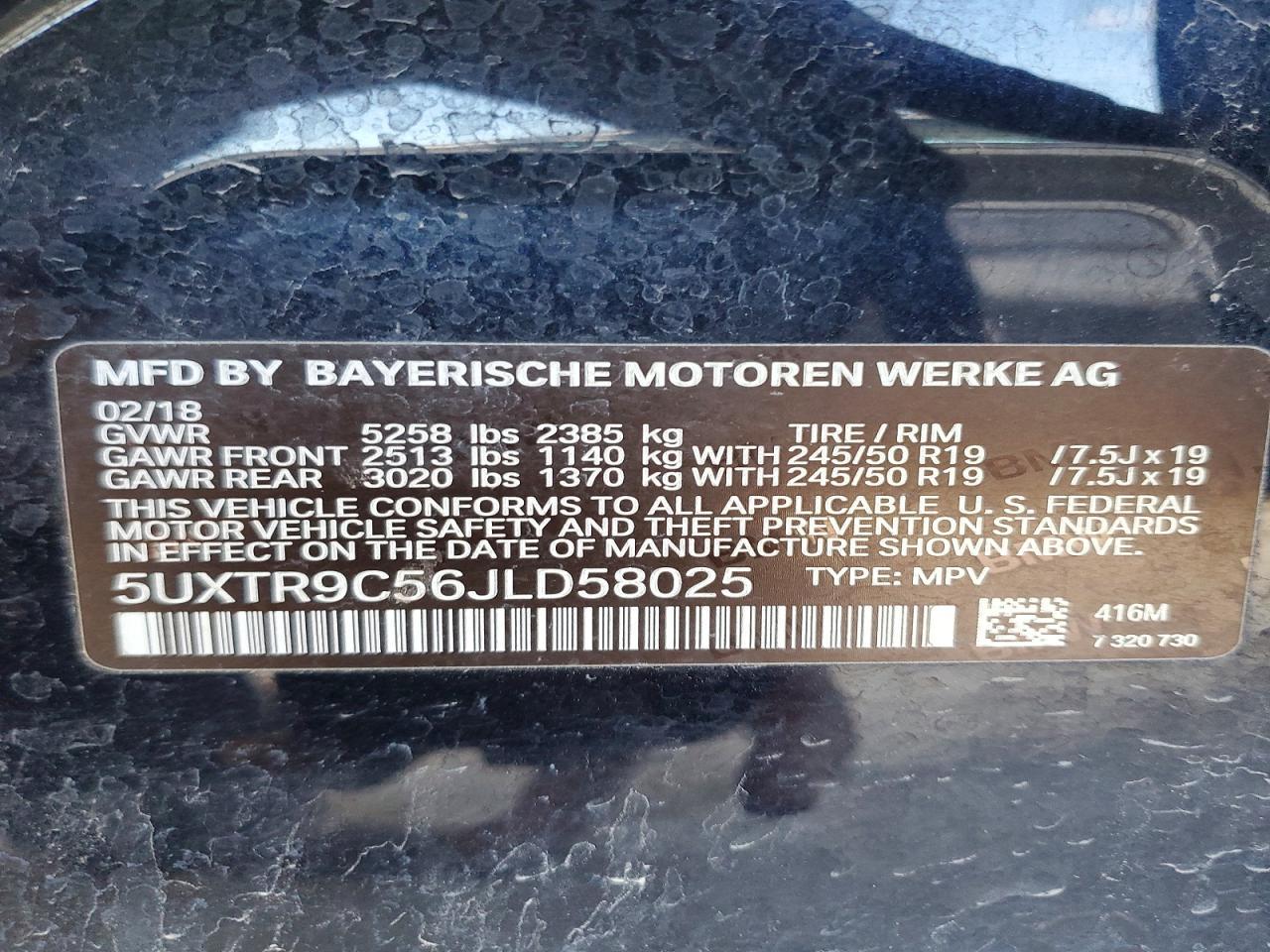 2018 BMW X3 Xdrive30i