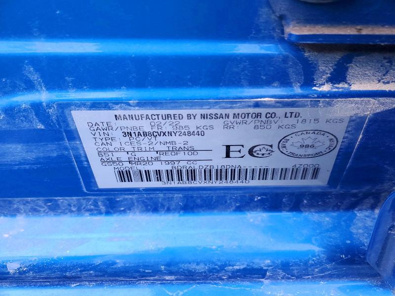 2022 Nissan Sentra sv