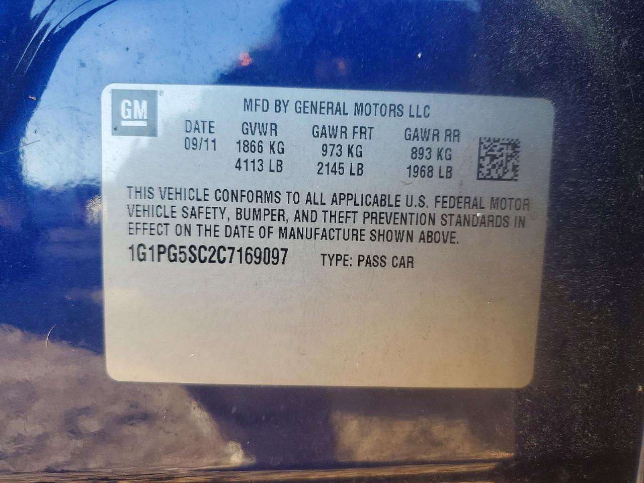 2012 Chevrolet Cruze lt
