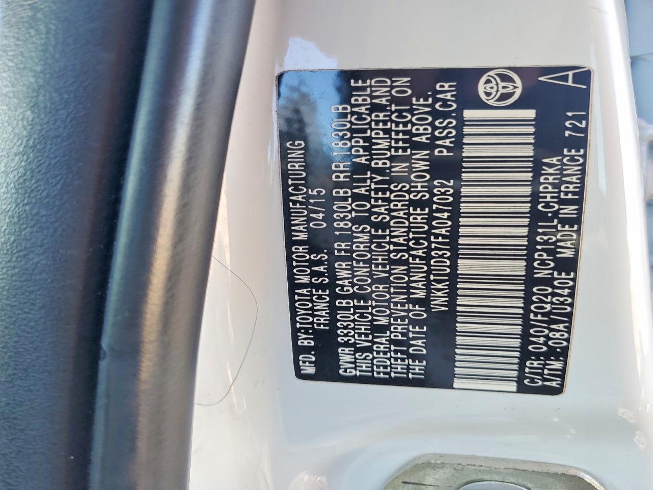 2015 Toyota Yaris