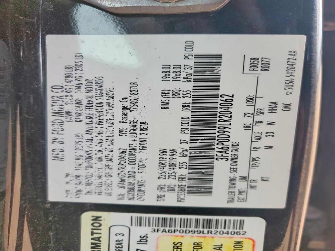 2020 Ford Fusion Titanium